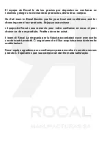 Предварительный просмотр 2 страницы Rocal DROP X1320 User Manual