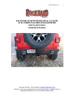 Предварительный просмотр 1 страницы Rock Hard 4x4 RH-90340 Installation Manual