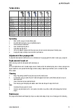 Preview for 15 page of Rockair SG-1528H Operation Manual