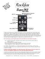 Preview for 1 page of Rockbox Super 763 Quick Start Manual