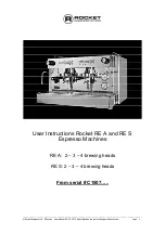 Preview for 1 page of Rocket Espresso RE A2 User Instructions