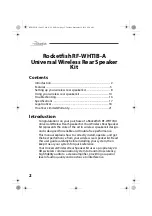 Preview for 2 page of RocketFish RF-WHTIB-A User Manual