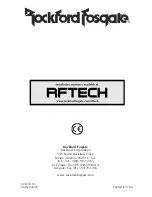 Preview for 64 page of Rockford Fosgate 351S Installation And Operation Manual