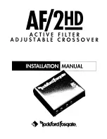 Rockford Fosgate AF/2HD Installation Manual preview