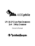 Rockford Fosgate AudioPhile 2X-4 Owner'S Manual preview