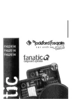 Preview for 1 page of Rockford Fosgate Fanatic FNQ2414 Operation & Installation