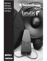 Rockford Fosgate Fanatic P FNP1414 Operating & Installation Manual preview