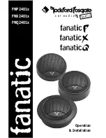 Rockford Fosgate Fanatic P FNP2401 Series Operation & Installation preview