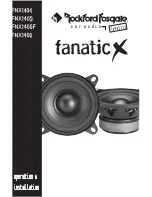 Rockford Fosgate Fanatic X FNX1404 Operation & Installation preview