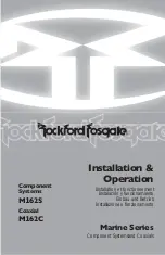 Предварительный просмотр 1 страницы Rockford Fosgate M162C Installation And Operation Manual