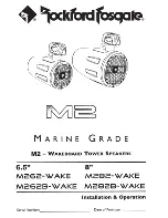 Preview for 1 page of Rockford Fosgate M262-Wake Installation & Operation