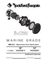 Rockford Fosgate MARINE GRADE M2-SVC M210S4 Installation & Operation Manual preview