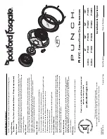 Предварительный просмотр 1 страницы Rockford Fosgate P1S815 Installation & Operation Manual