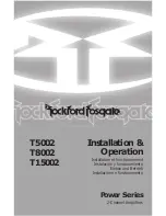 Preview for 1 page of Rockford Fosgate Power Elite T15002 Installation And Operation Manual