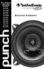 Предварительный просмотр 1 страницы Rockford Fosgate Punch FRC1203 Installation & Operation Manual