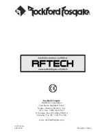 Preview for 8 page of Rockford Fosgate Punch FRC3203 Installation & Operation Manual