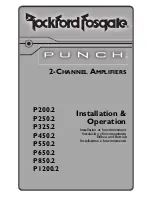 Rockford Fosgate Punch P10002 Installation & Operation Manual preview