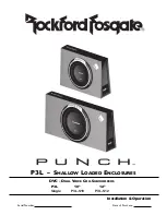 Preview for 1 page of Rockford Fosgate Punch P3L Installation & Operation Manual