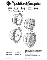 Preview for 1 page of Rockford Fosgate Punch PPS4-6 Installation & Operation Manual