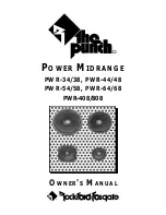 Rockford Fosgate Punch PWR-34 Owner'S Manual preview