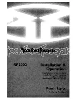 Preview for 1 page of Rockford Fosgate Punch RF2002 Installation & Operation Manual