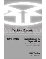 Rockford Fosgate RAV DVD2 Installation And Operation Manual preview