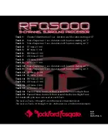 Предварительный просмотр 28 страницы Rockford Fosgate RFQ5000 Setup Instructions