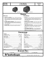 Preview for 2 page of Rockford Fosgate RFT-1081 Installation Reference Sheet