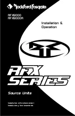 Rockford Fosgate RFX Series Installation & Operation Manual preview