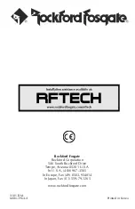 Предварительный просмотр 68 страницы Rockford Fosgate RFX Series Installation & Operation Manual