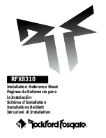 Preview for 1 page of Rockford Fosgate RFX8310 Installation Reference Sheet