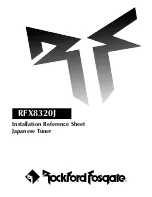 Preview for 1 page of Rockford Fosgate RFX8320J Installation Reference Sheet