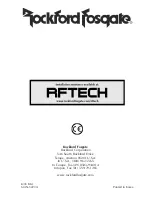 Preview for 44 page of Rockford Fosgate RFX8620M Installation & Operation Manual