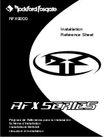 Preview for 1 page of Rockford Fosgate RFX9000 Installation Reference Sheet