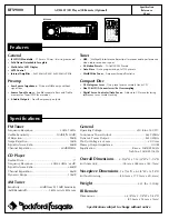 Preview for 2 page of Rockford Fosgate RFX9000 Installation Reference Sheet