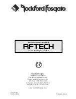 Preview for 64 page of Rockford Fosgate RFX9020 Installation & Operation Manual