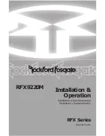 Preview for 1 page of Rockford Fosgate RFX9220M Installation & Operation Manual