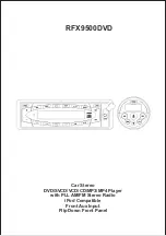 Preview for 1 page of Rockford Fosgate RFX9500DVD Manual