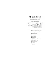 Предварительный просмотр 1 страницы Rockford Fosgate RFX9901DM2 Instruction Manual