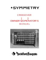 Rockford Fosgate Symmetry XOM Owner'S/Operator'S Manual preview