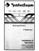 Rockford Fosgate T I000-4ad Installation & Operation Manual preview