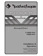 Rockford Fosgate T1000-4ad Installation & Operation Manual preview