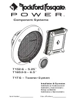 Rockford Fosgate T152-S Installation & Operation Manual предпросмотр