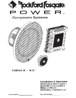 Preview for 1 page of Rockford Fosgate T4652-S Installation & Operation Manual