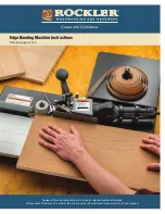 Rockler Edge Banding Machine Instructions Manual предпросмотр