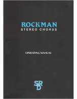 Preview for 1 page of ROCKMAN Stereo Chorus Operating Manual