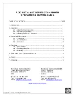 Preview for 2 page of Rockmore International ROK 20LT Series Operation & Service Manual