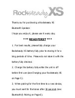 Предварительный просмотр 1 страницы Rocksteady XS Manual