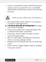 Preview for 11 page of Rocktrail 58787 Operation And Safety Notes