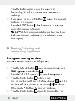 Preview for 20 page of Rocktrail 58787 Operation And Safety Notes